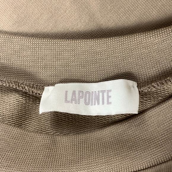 Sally LaPointe Tan Twist Front Jersey Tunic - Size 8 - Picture 3 of 3